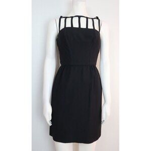 VINTAGE 90'S WOMEN'S BLACK DRESS - STRAPPY NECKLINE - SIZE 00/0 - CANDLELIGHT